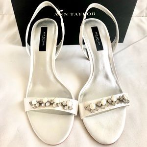 Ann Taylor Pearl & Rhinestones Bridal Ivory Shoes